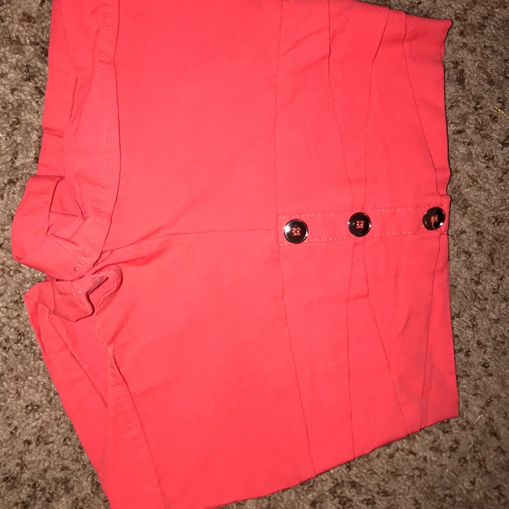 Orange high waist shorts
